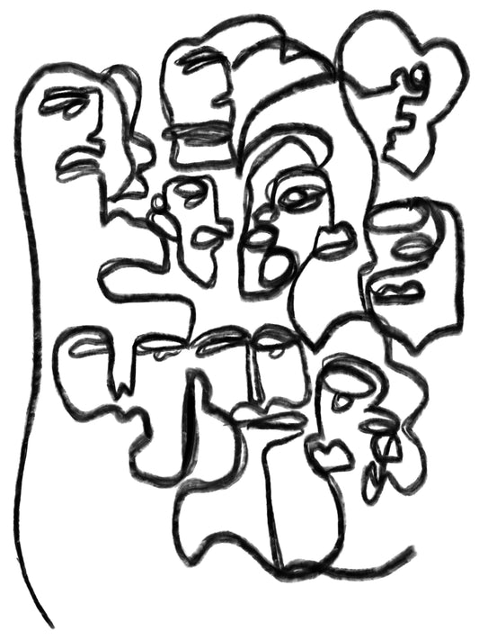 One-Line Face Print