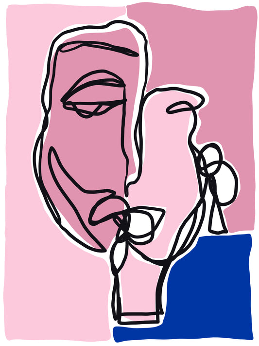 One-Line Face Print