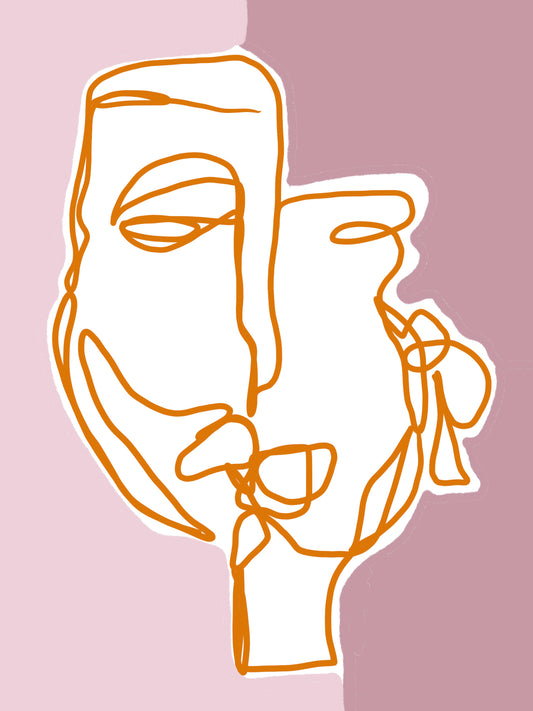One-Line Face Print